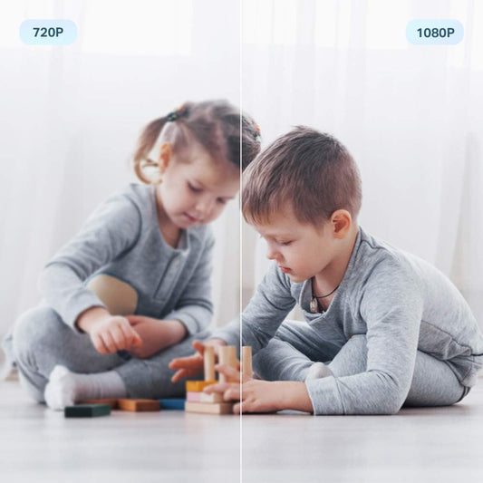 C200 Caméra Surveillance Wifi Intérieure 360° 1080P, Vision Nocturne, Notifications En Temps Réel, Détection De Personne, Suivi De Mouvement, Télécommande, Compatible Avec Alexa